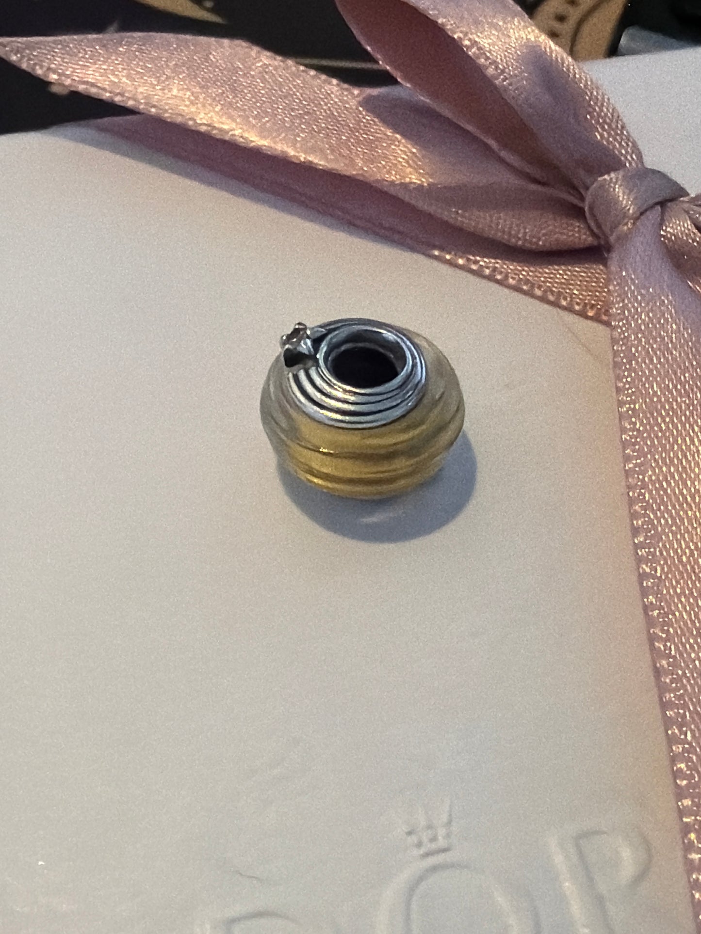 Genuine Pandora Celestial Shooting Star Gold Yellow Murano