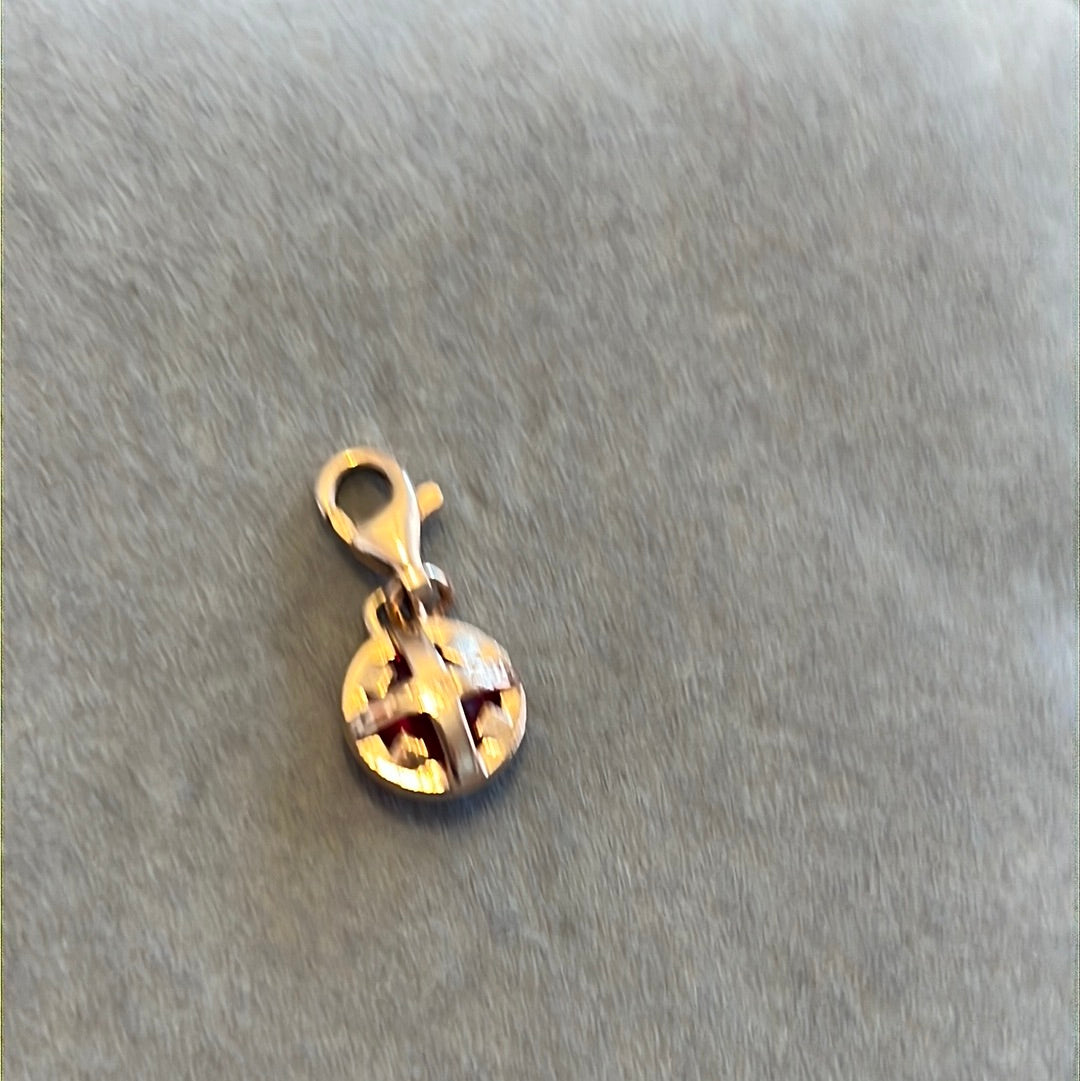 Genuine Thomas Sabo Rose Gold Garnet/ Ruby January/ July Birthstone Dangle Charm