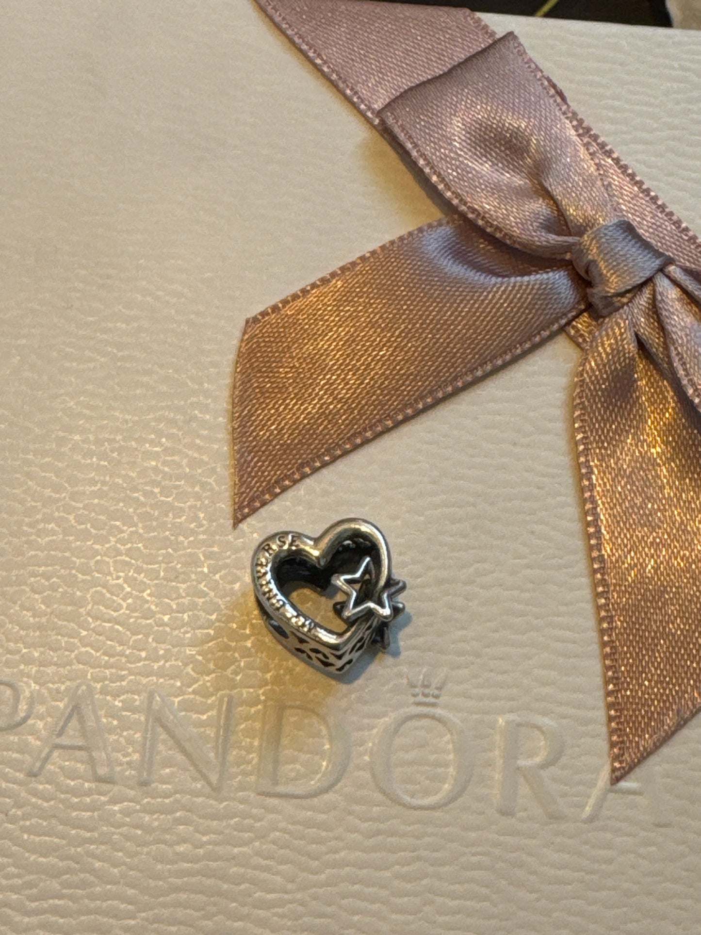Genuine Pandora Openwork Heart Star - My Family, My Universe Charm