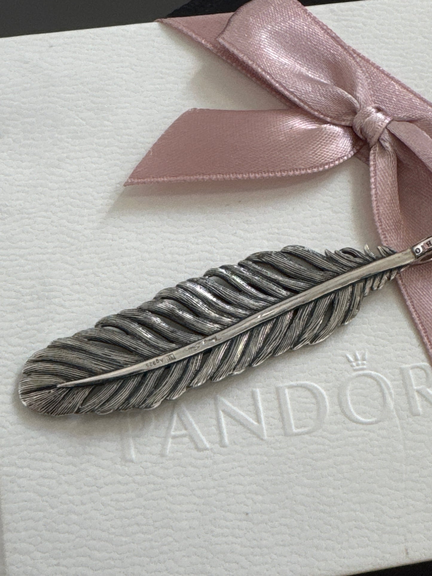Thomas Sabo Sterling SilverBlack Pave Feather Angel Wing Large Pendant