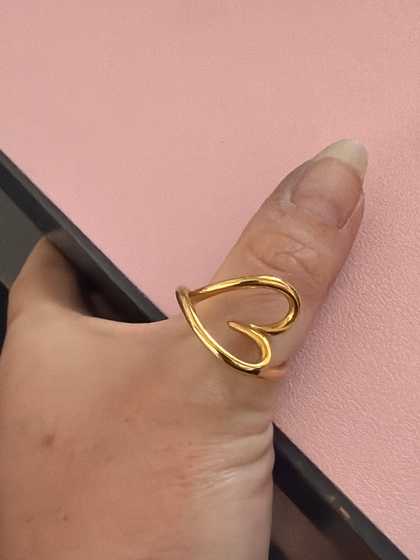 Genuine Pandora Shine Gold Organically Shaped Heart Ring 58