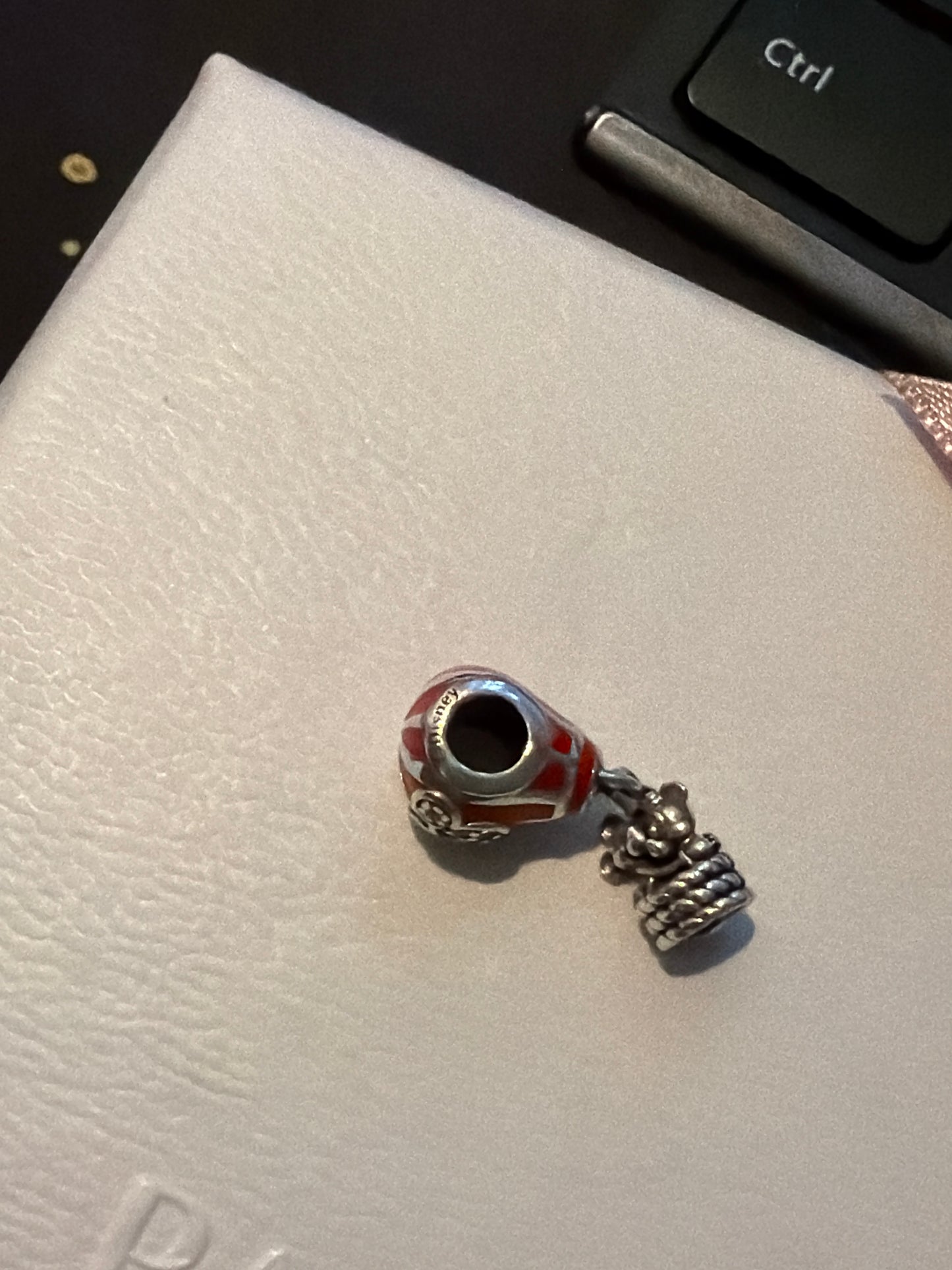 Genuine Pandora Disney Mickey and Minnie in a Hot Air Balloon Dangle Enamel Charm