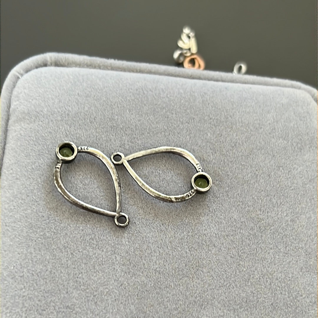 Genuine Pandora Peridot Rare Dangle Earring Charms