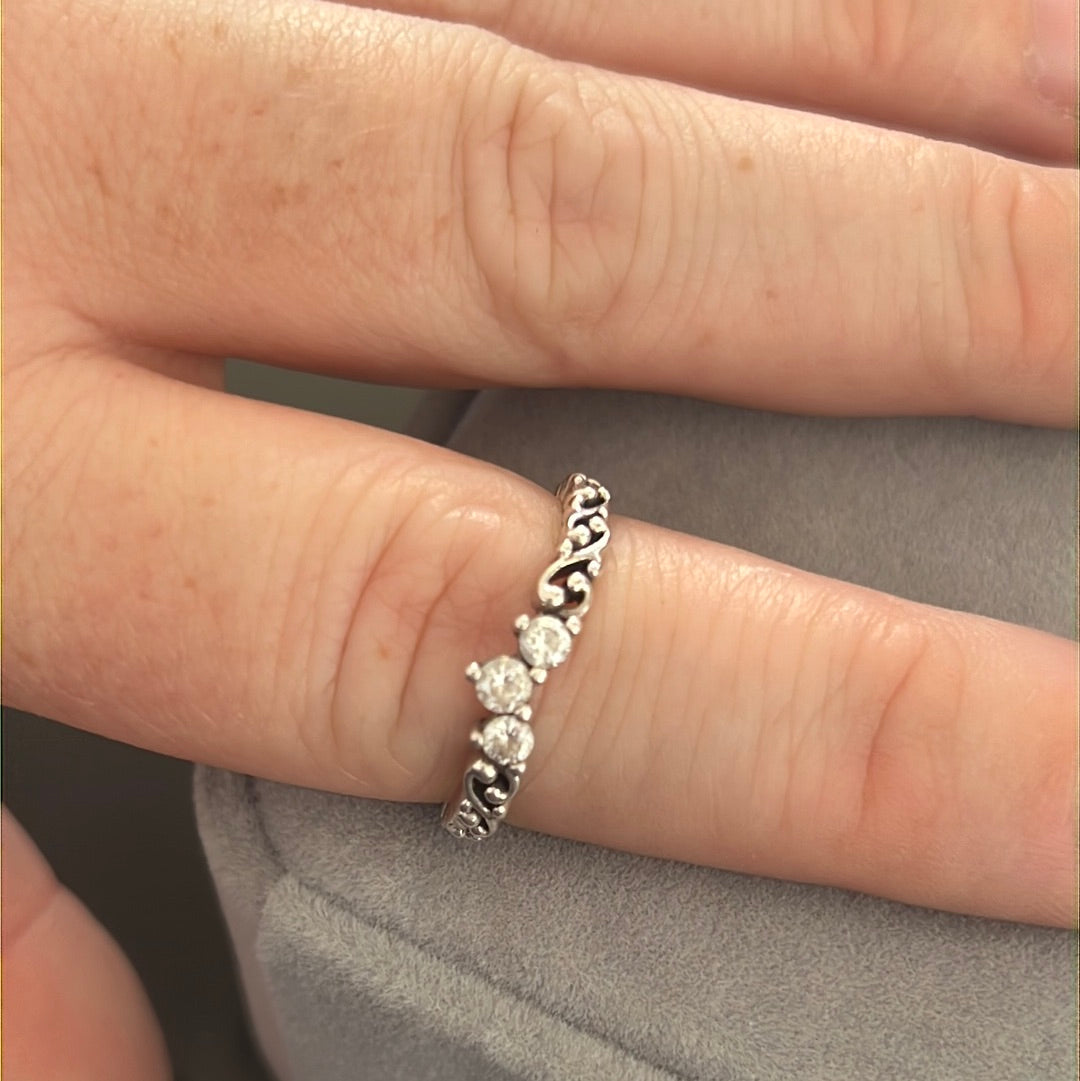 Genuine Pandora Regal Swirl Tiara Ring Size 60 Choose Metal