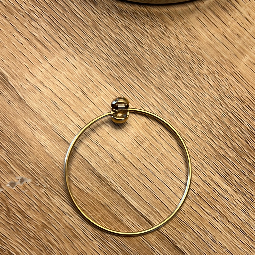 Genuine Pandora RARE HTF Solid Gold 14K Essence Bangle 17.5cm