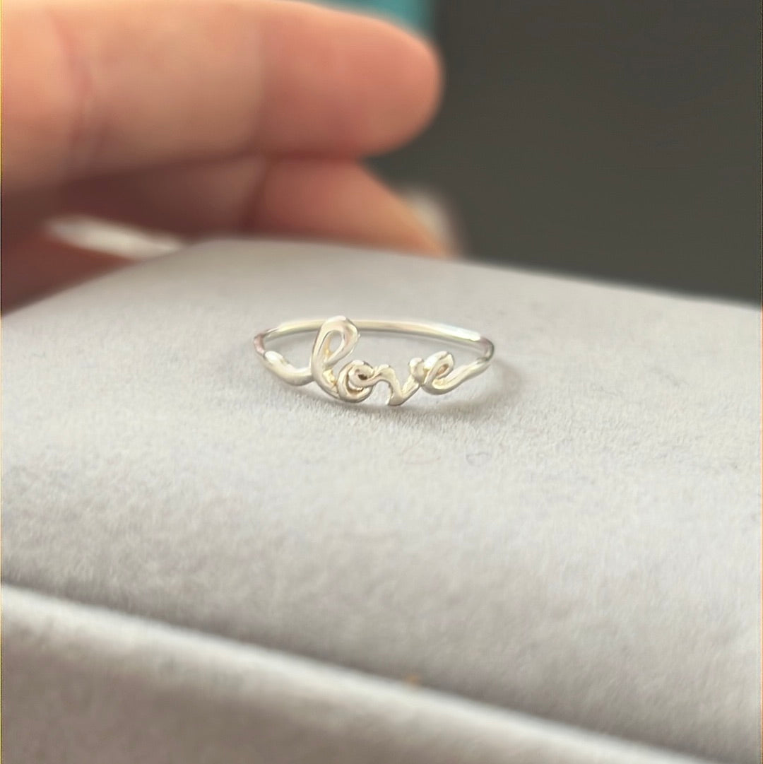 Sterling silver Love Ring Size 56