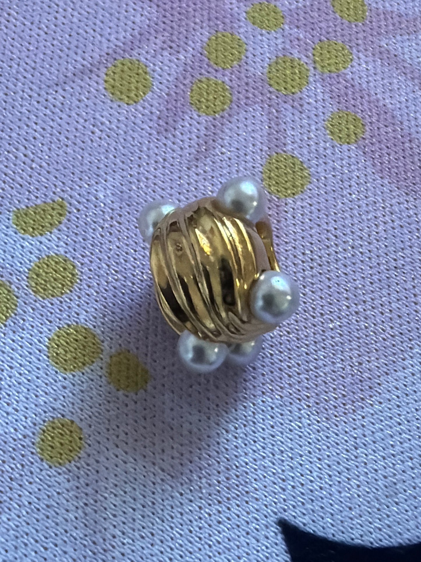 Genuine Pandora Gold Plated Abstract Waves Charm