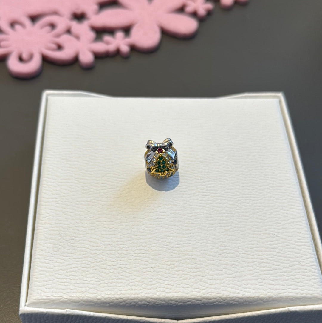Genuine Gnoce Pave Christmas Tree Bauble Charm