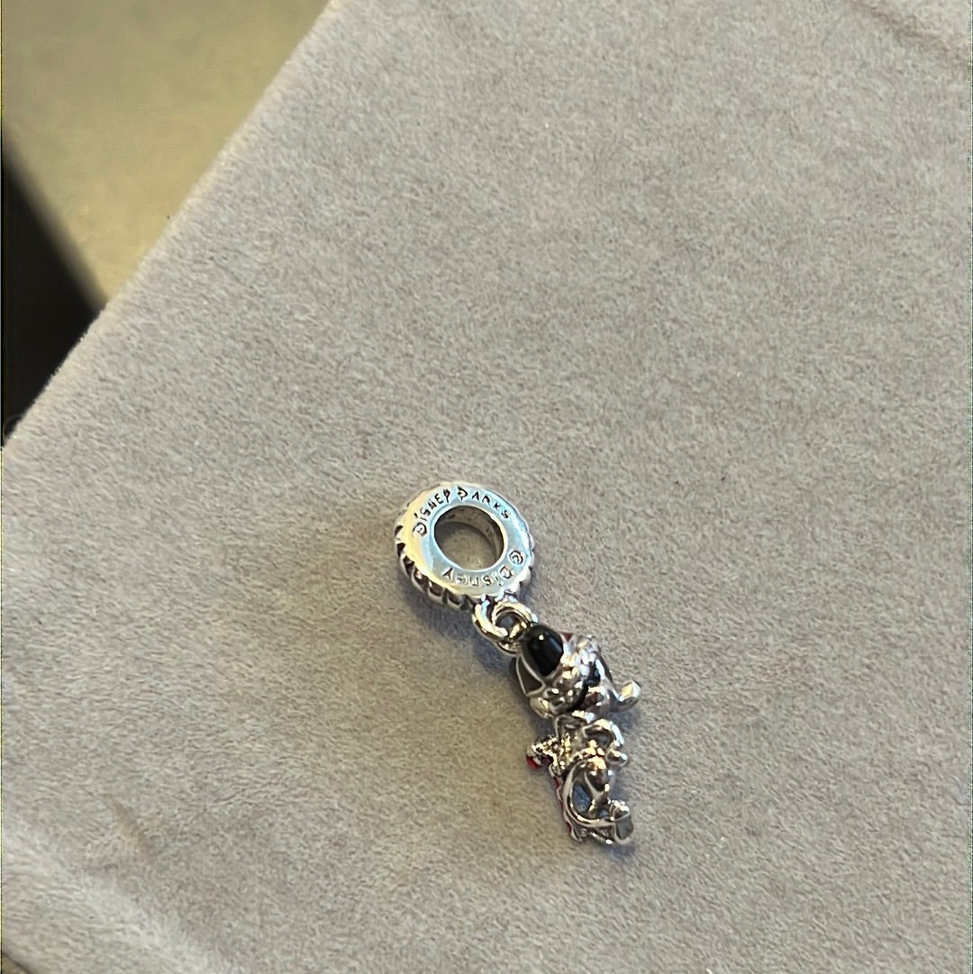 Sterling Silver Christmas Disney Mickey Dangle Charm