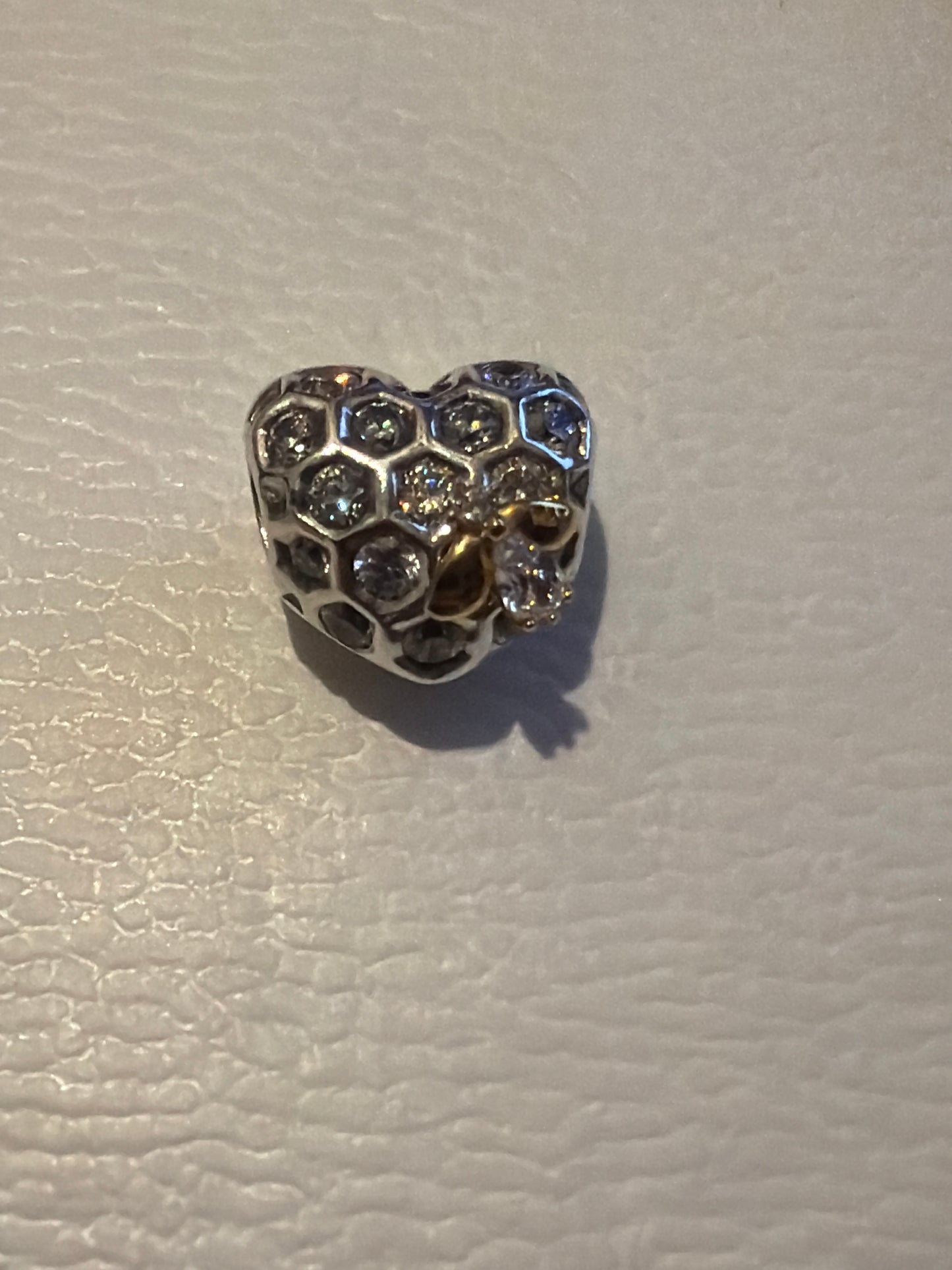 Genuine Pandora Bridgerton Honeycomb & Bee Heart Charm