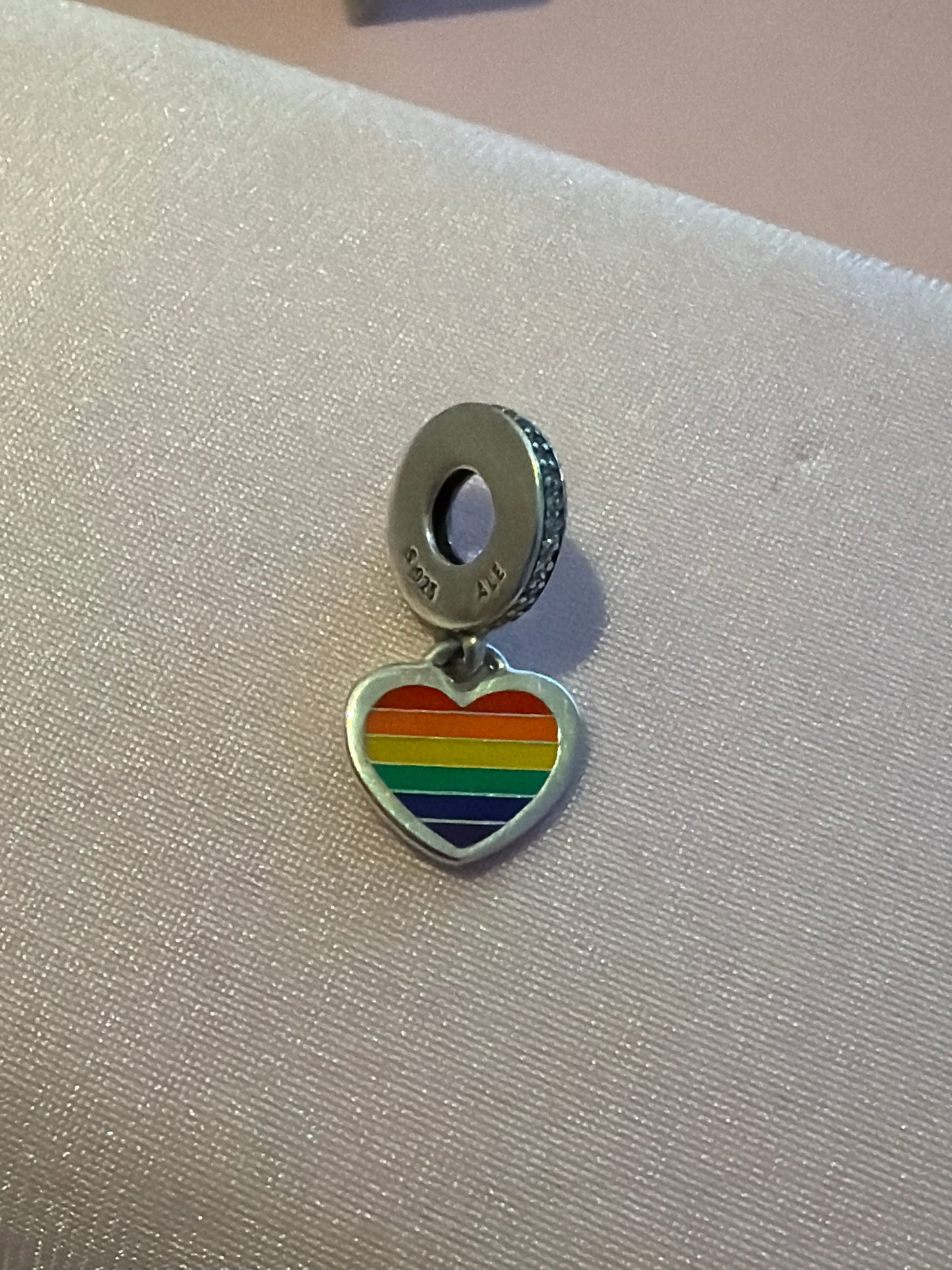 Genuine Pandora Enamel Rainbow Gay Pride 2026 LGBT Dangle LOVE Charm