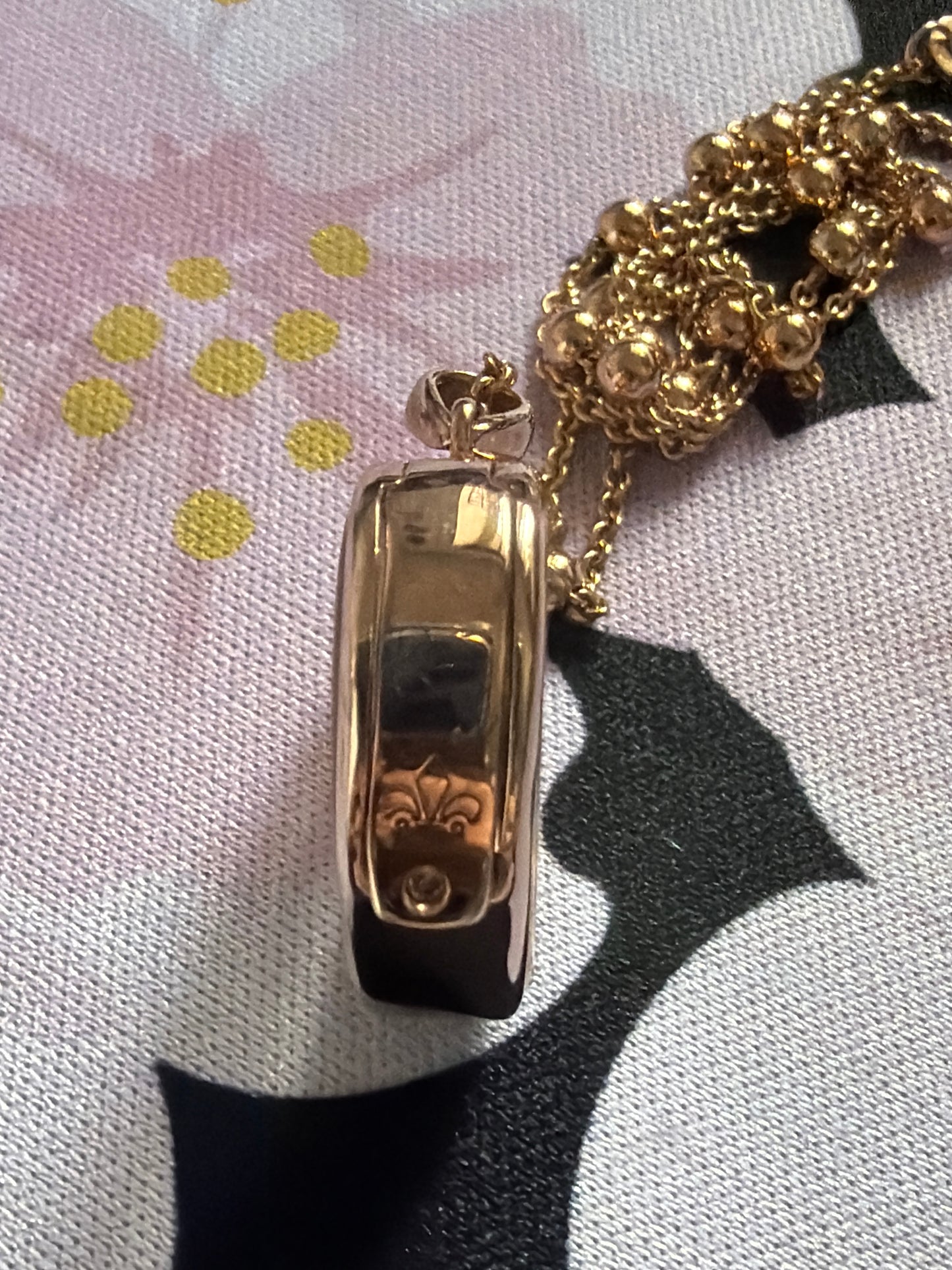 Genuine Hot Diamond Rose Gold Anaiz Memory/ Petite Locket Heart Necklace With Rose Gold Hot Diamond Beaded Chain