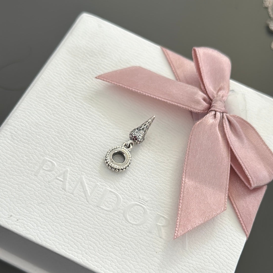 Genuine Pandora Ice Cream Pave Dangle Charm