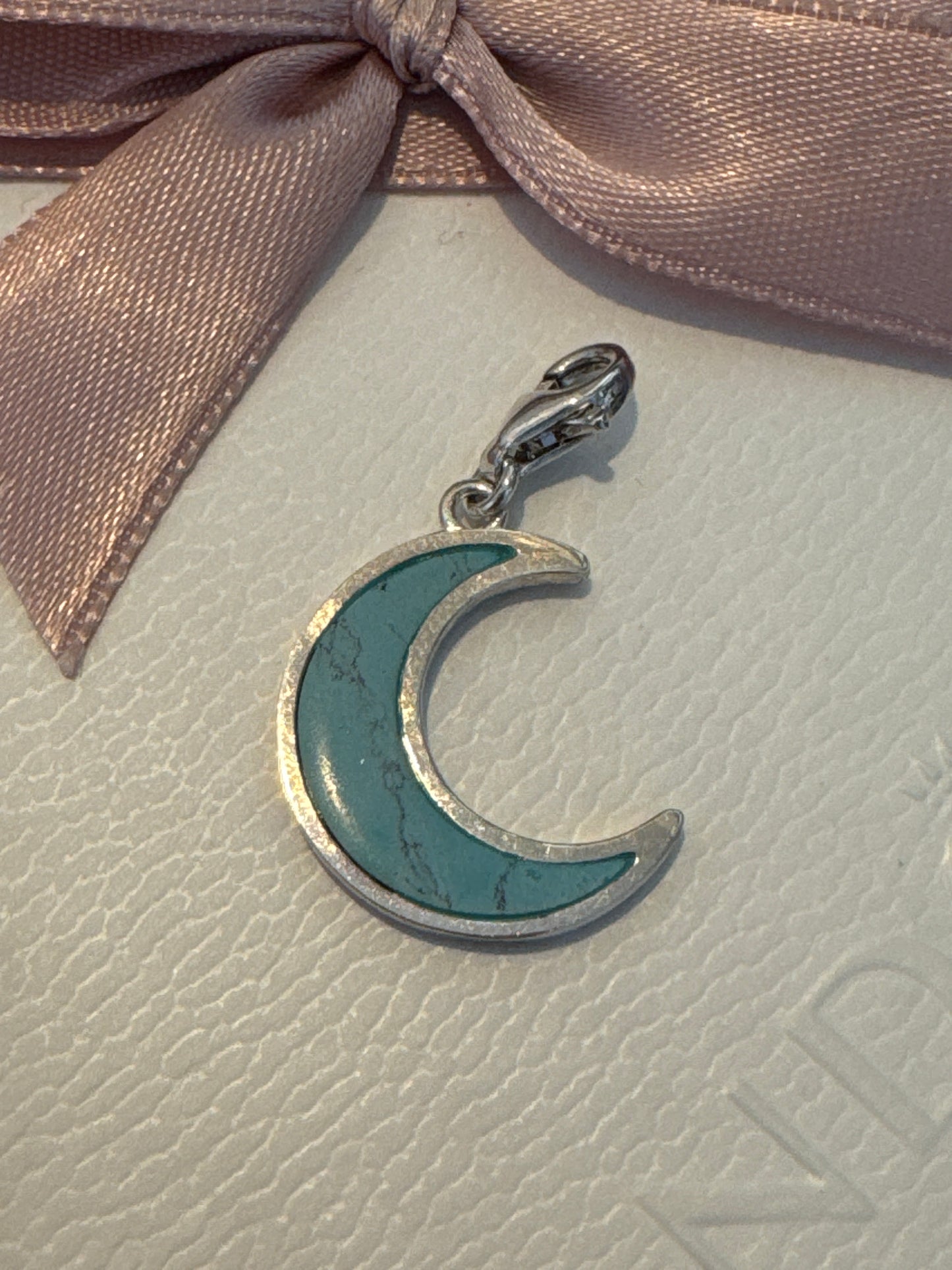 Genuine Thomas Sabo Large Turquoise Teal Moon Dangle Charm