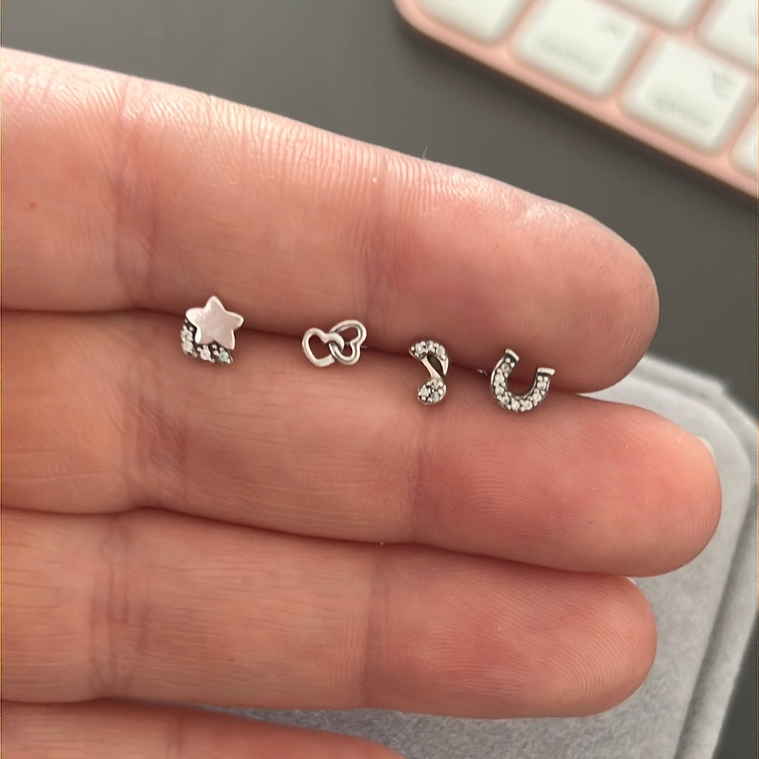 Genuine Pandora Me Essence Bundle of 4 Mix and Match Earrings Studs