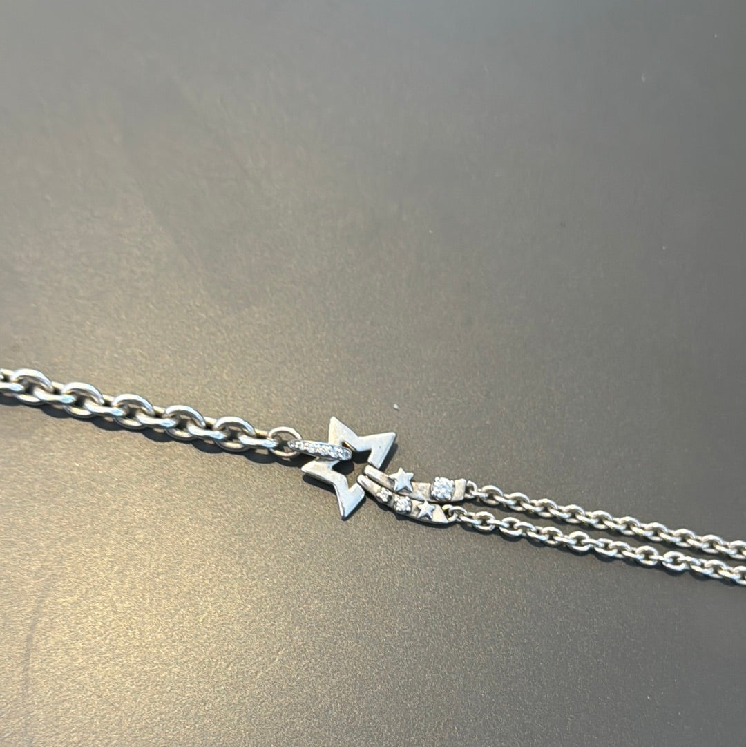 Genuine Pandora Shooting Star Double Chain Bracelet 18cm
