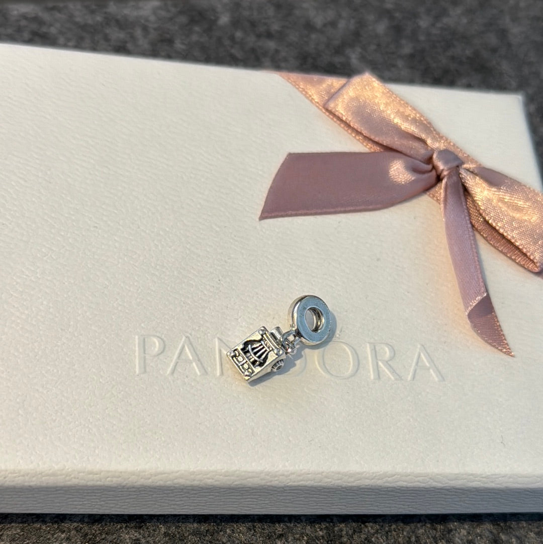 Genuine Pandora Typewriter Enamel Pink Dangle Charm - You are My Type