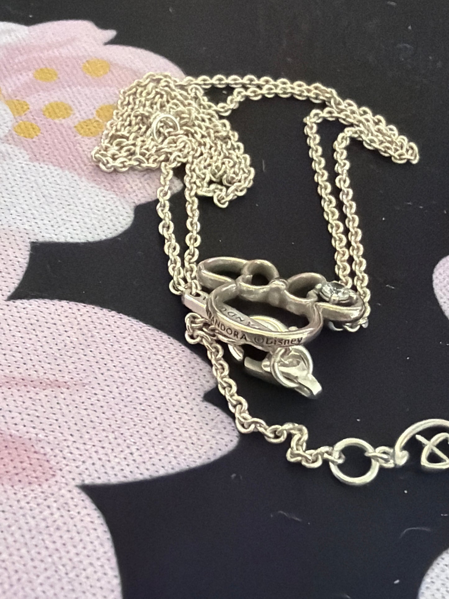 Genuine Pandora Disney Minnie Mouse Silhouette Pendant Necklace