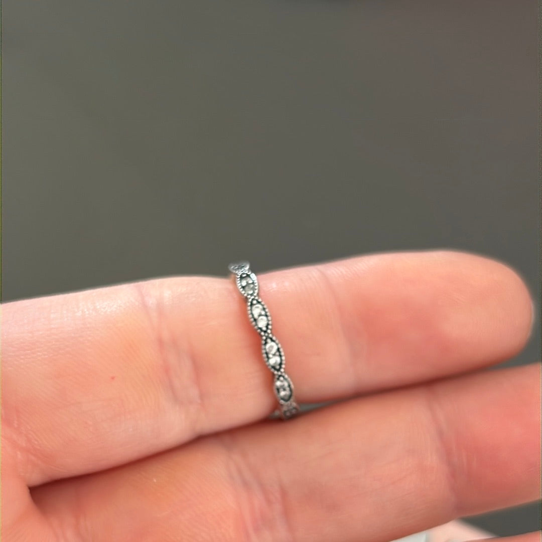 Genuine Pandora Pave Oval Eternity Ring Size...