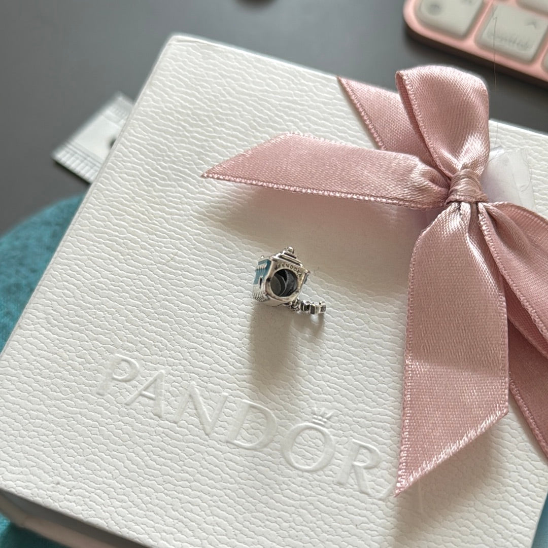 Genuine Pandora Enamel Cruise Ship Travel Boat Charm With Dangle Anchor