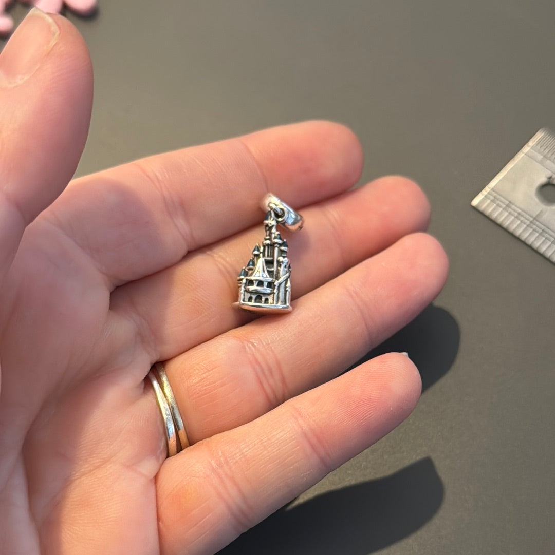 Genuine Pandora Disneyland Paris Parks Enamel Castle Dangle Charm