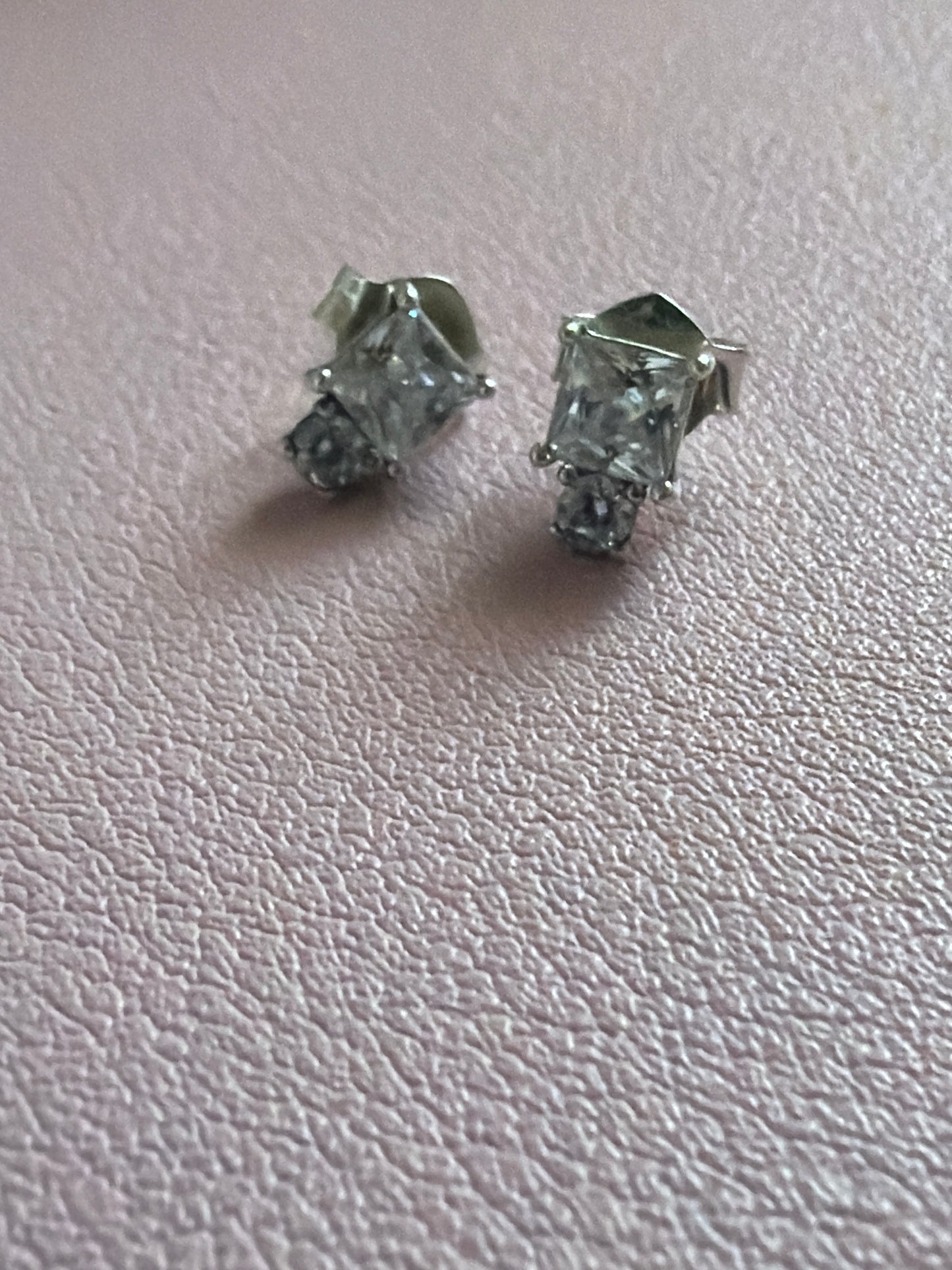 Genuine Pandora Pandora Sparkling Round and Square Stud Earrings