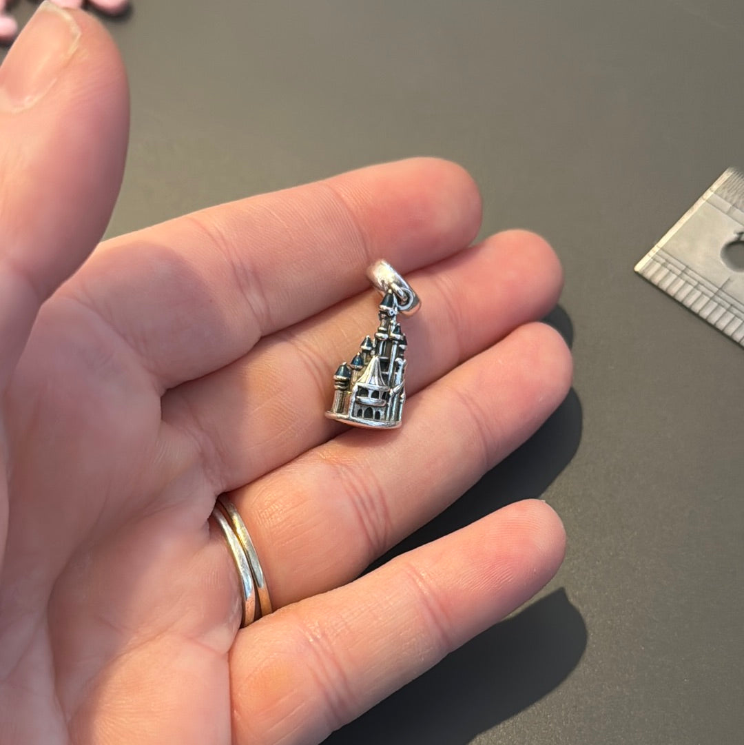 Genuine Pandora Disneyland Paris Parks Enamel Castle Dangle Charm