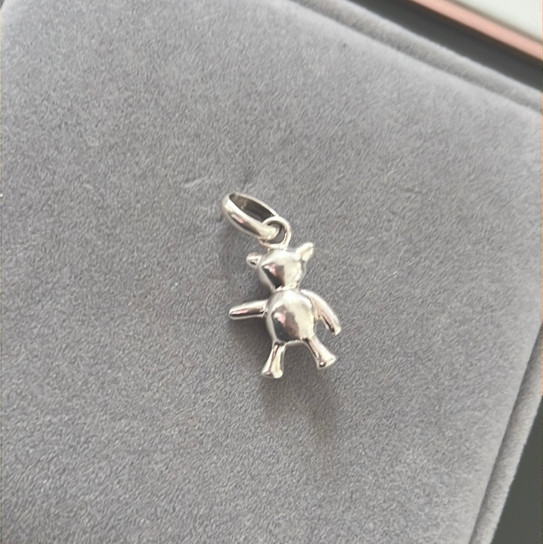 Genuine Links of London Teddy Bear With Enamel Heart Animal Charm