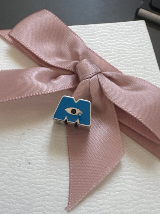 Sterling Silver Disney Monsters Inc Logo Enamel Charm Because We Care