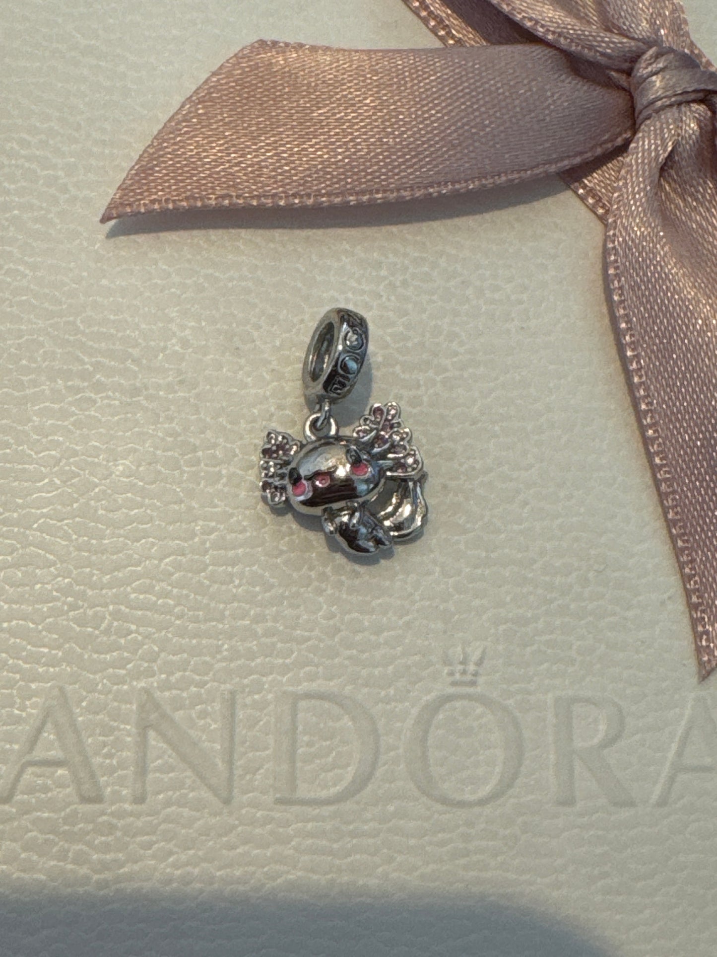 Genuine Gnoce Axolotl Animal Pave Dangle Charm
