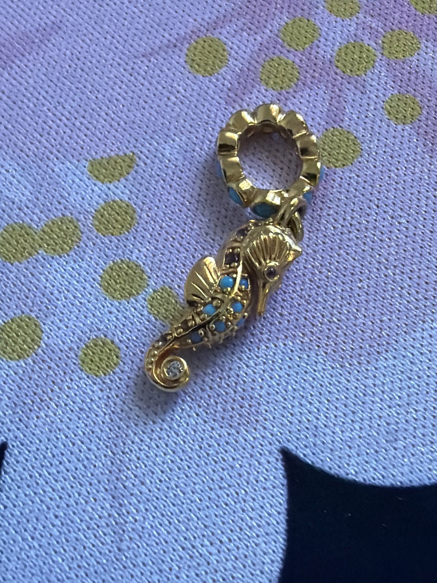 Genuine Pandora Shine Gold Seahorse Dangle New Version Charm