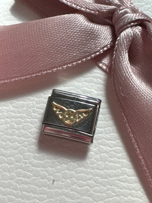 Genuine Nomination Silver Link Charm Gold Smiley Emoji