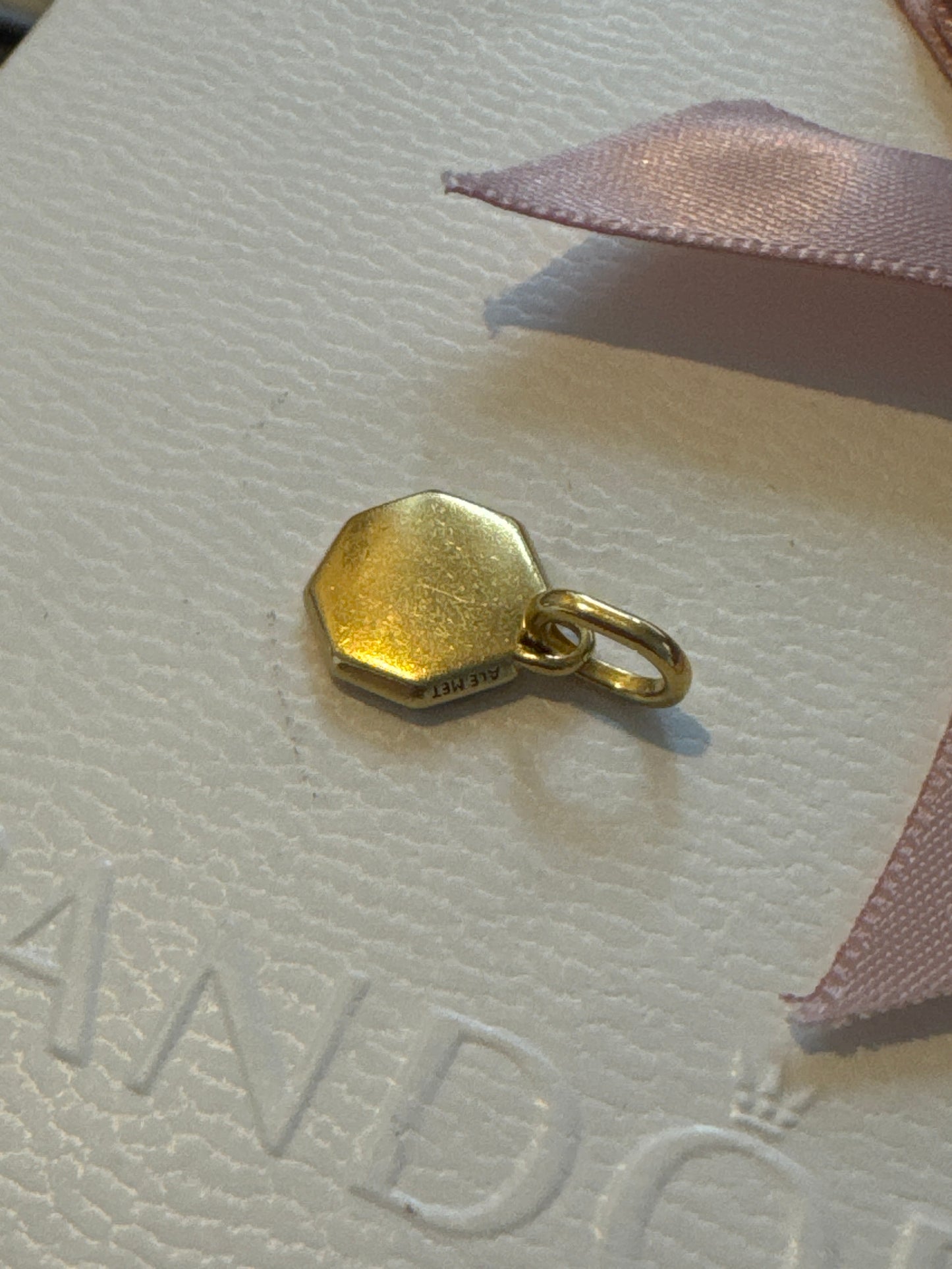Genuine Pandora Me Shine Gold Plated Blue Sky Mini Medallion Charm