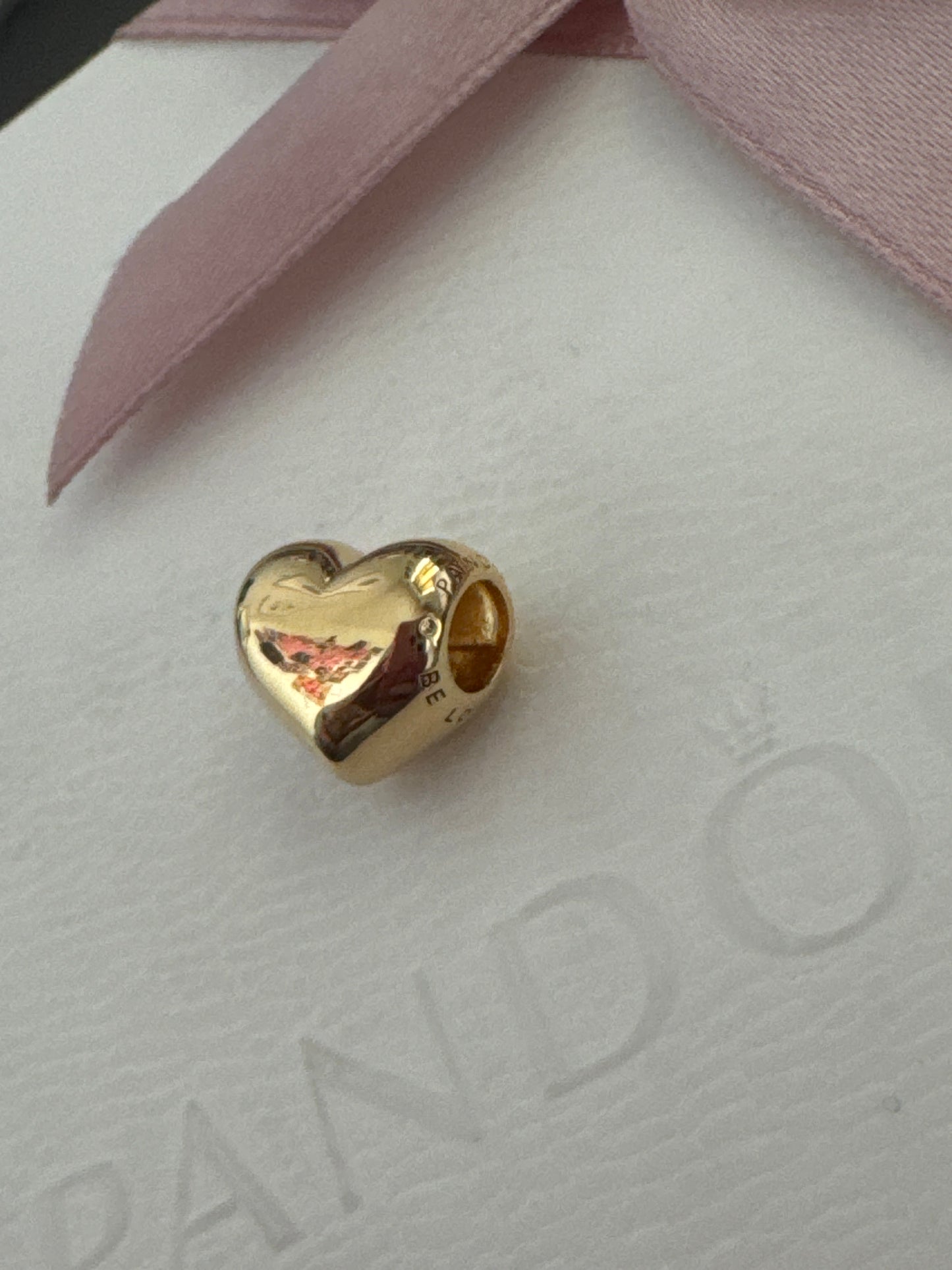 Genuine Pandora Be Love New Style Puffed Heart Engravable Charms Size..