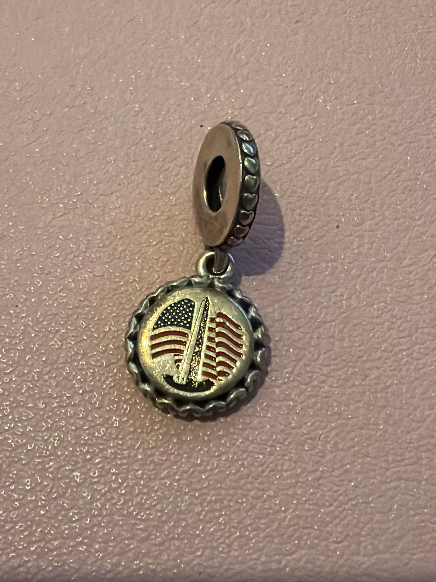 Genuine Pandora Washington DC White Travel Dangle USA Charm RARE HTF