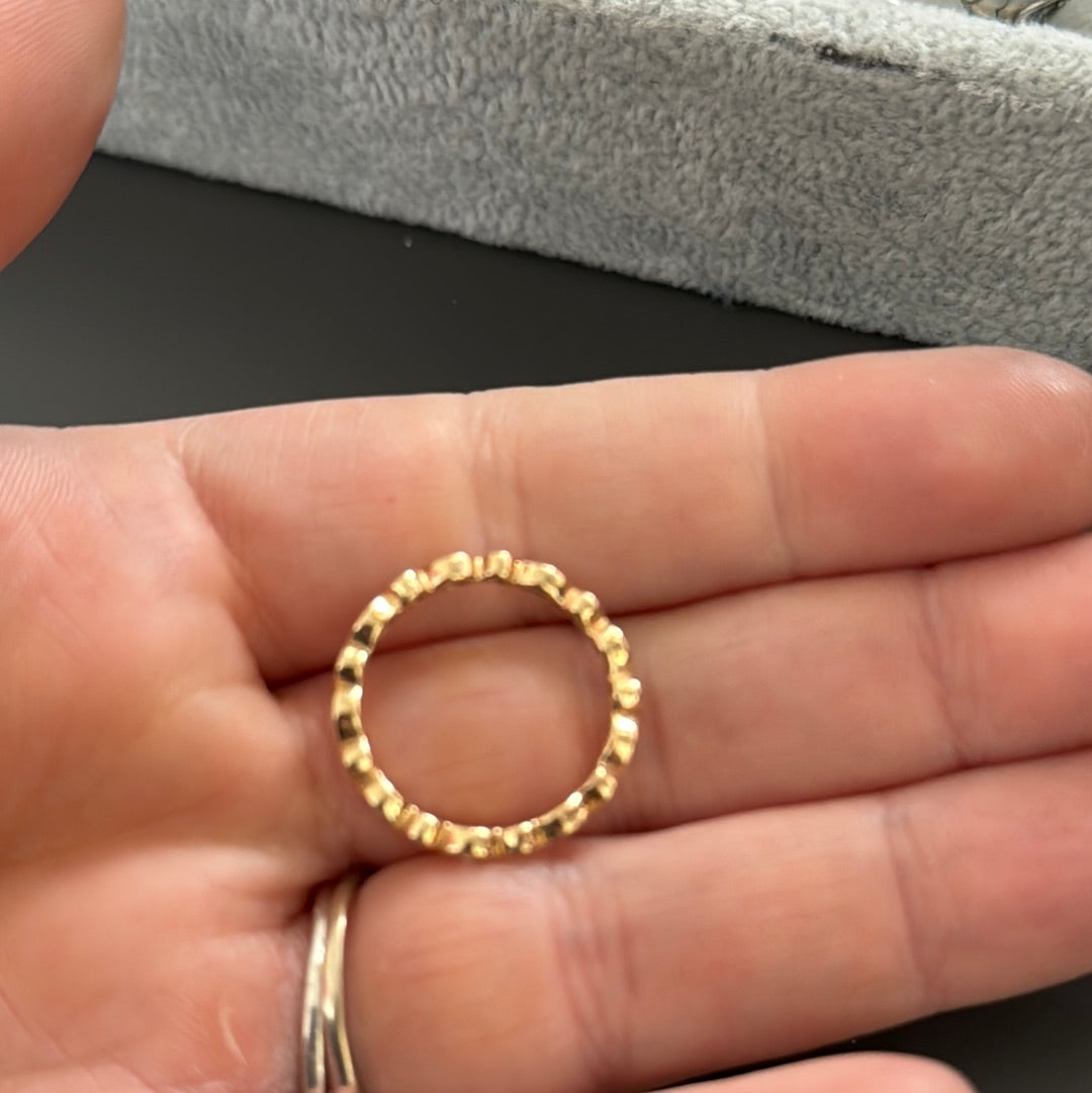 Genuine Pandora Solid Gold G585 Ring 54 Alluring Marquis CZ
