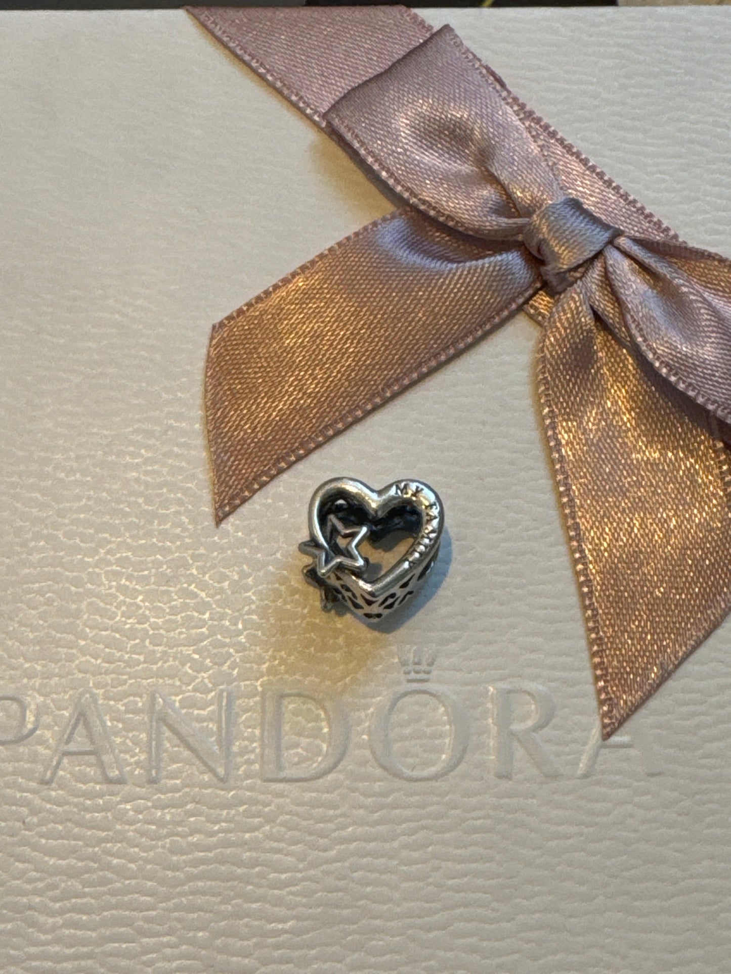 Genuine Pandora Openwork Heart Star - My Family, My Universe Charm