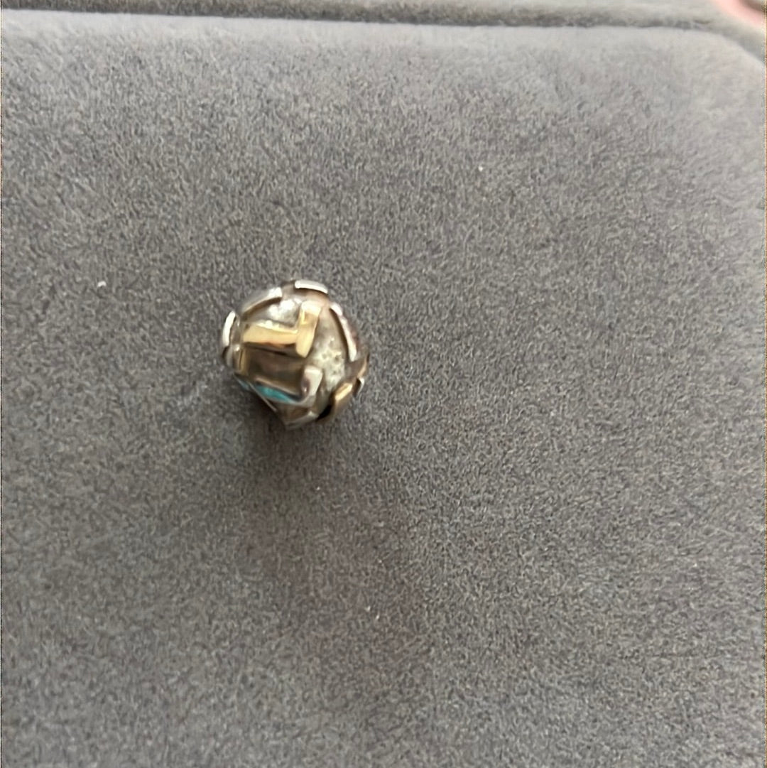 Genuine Pandora Retired Two Tone Letter L