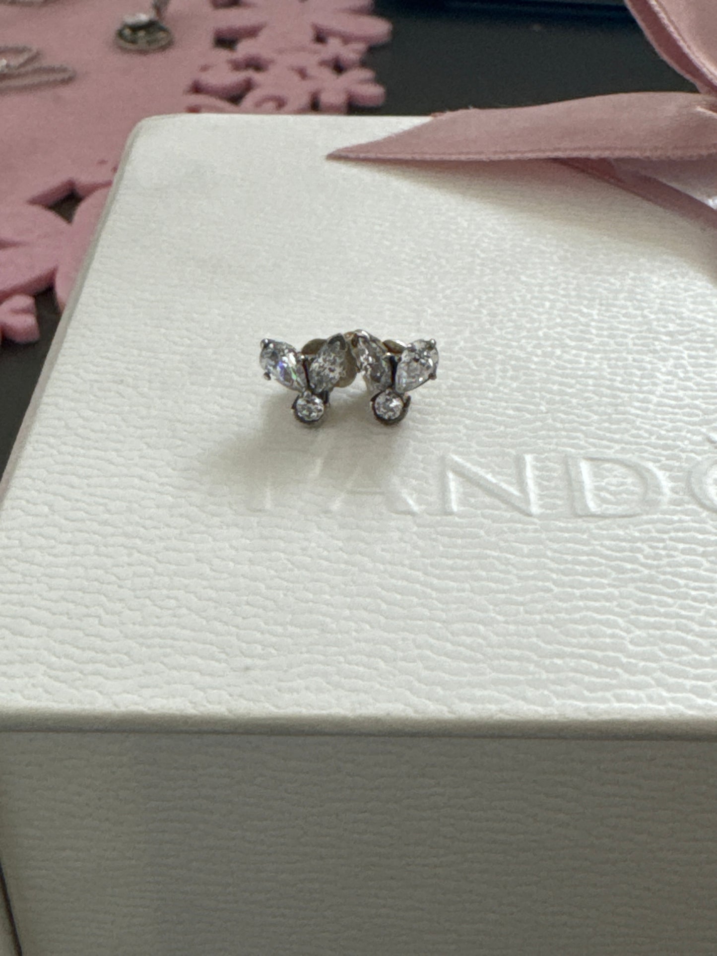 Genuine Pandora Sparkling Herbarium Cluster Stud Earrings