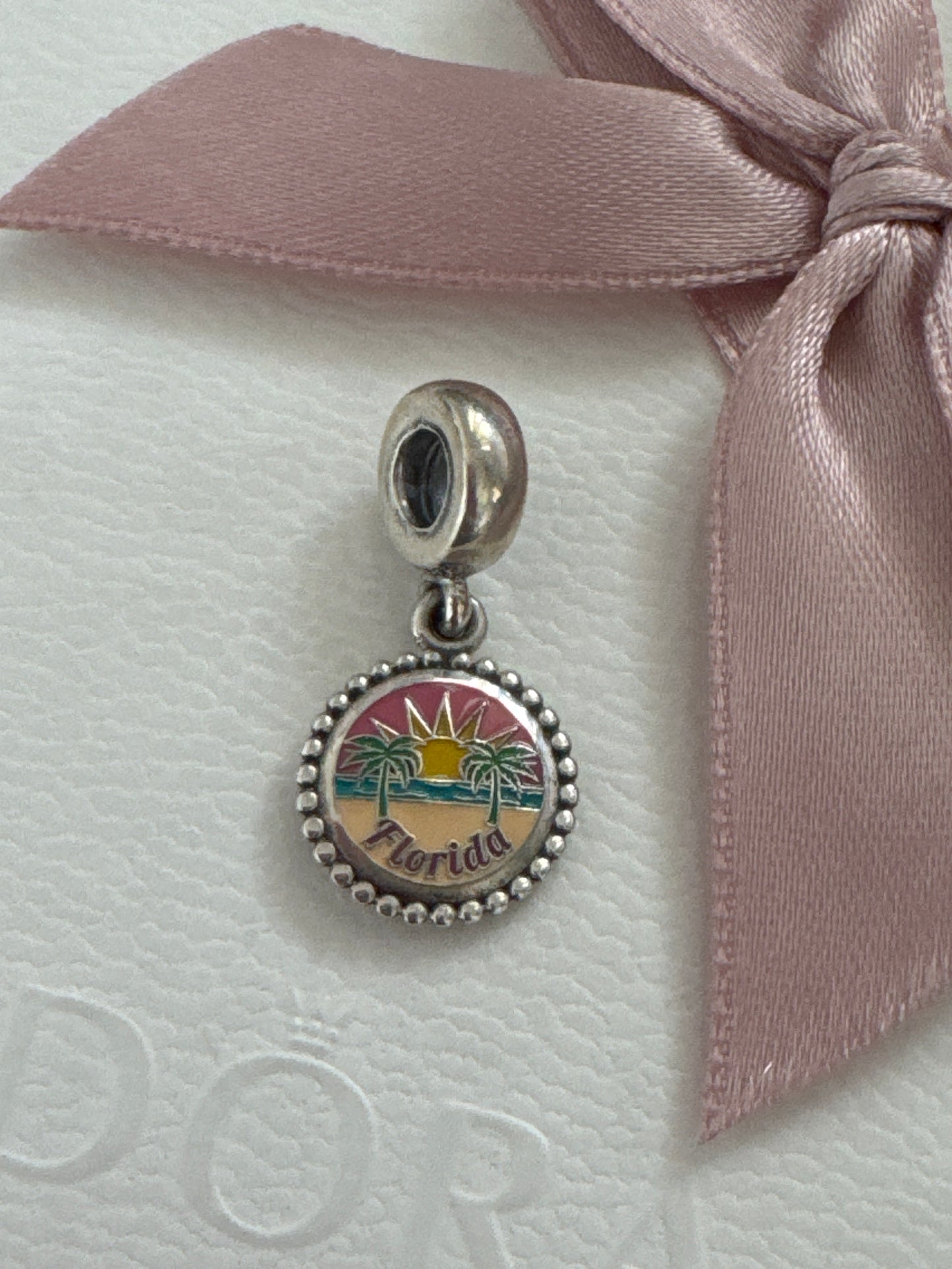 Genuine Pandora RARE HTF Florida America USA Travel Charm