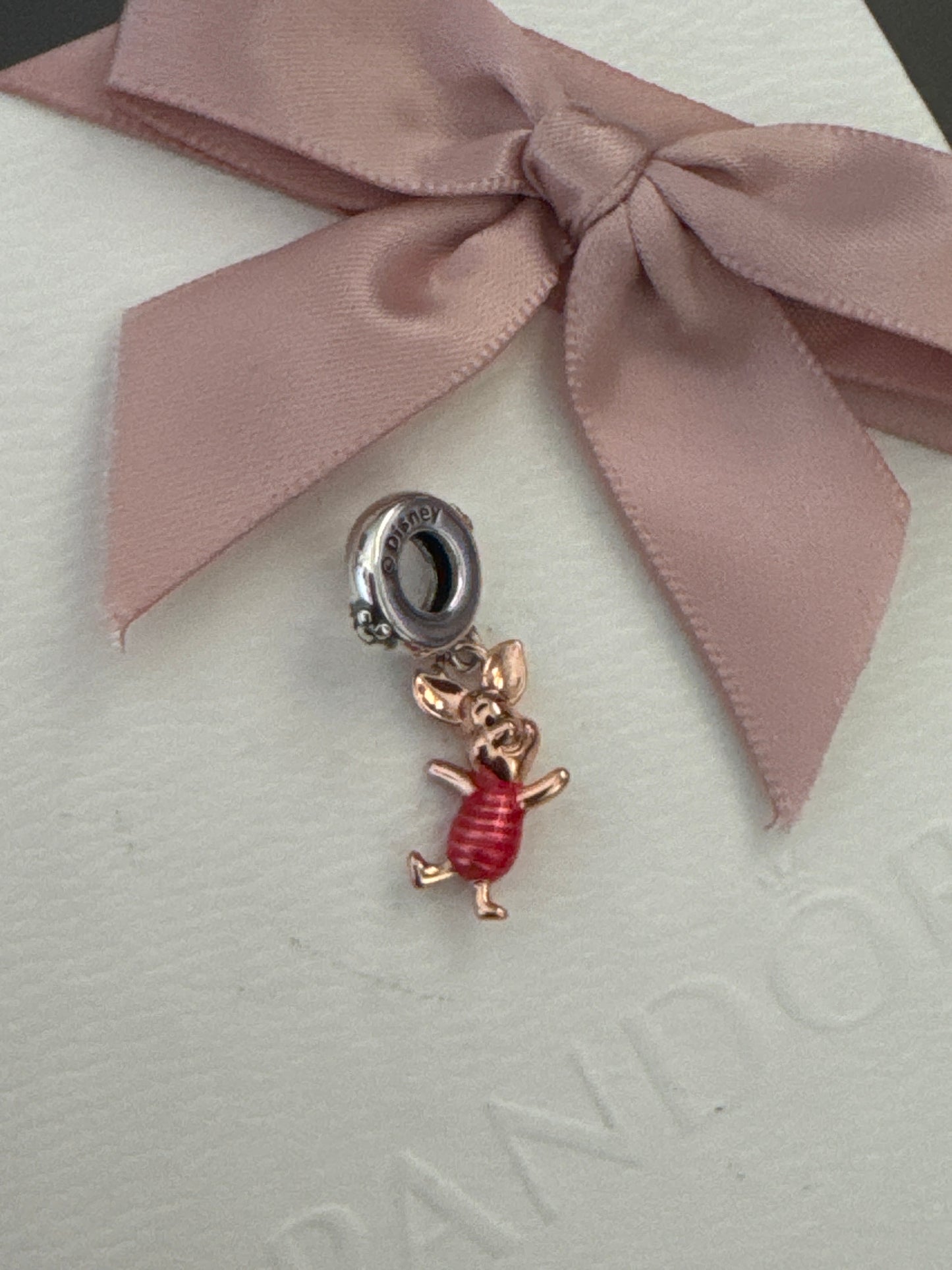 Genuine Pandora Disney Winnie the Pooh Rose Gold Piglet Dangle Charm