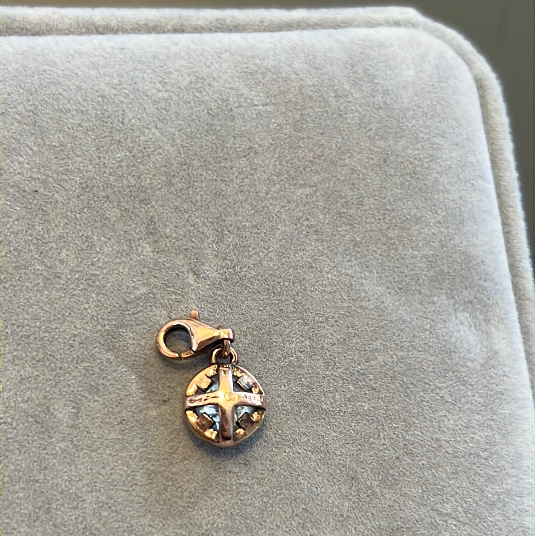 Genuine Thomas Sabo Rose Gold Clear August Birthstone Dangle Charm