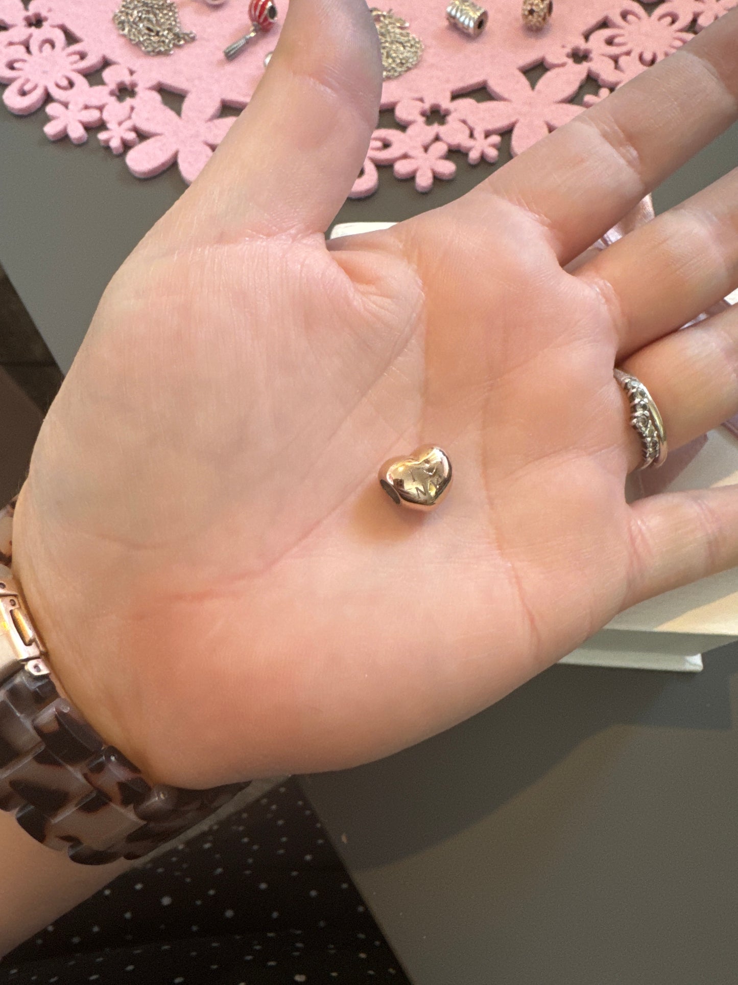 Genuine Pandora Rose Gold Heart I Love NYC
