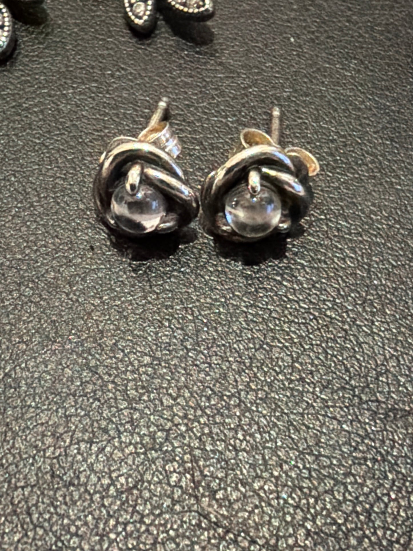 Genuine Pandora Clear Eternity Birthstone Earrings