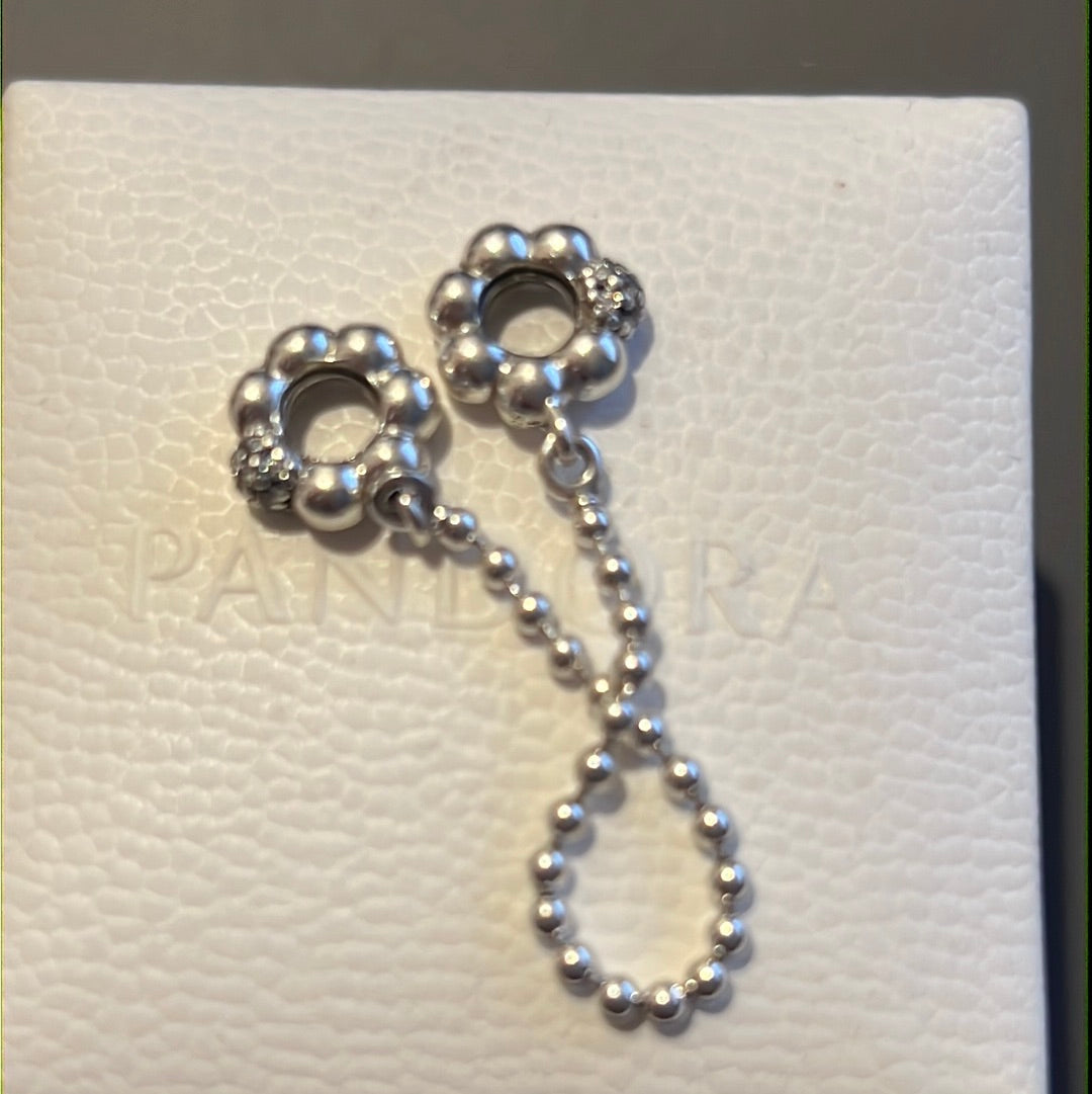 Genuine Pandora Beads & Pave Safety Chain