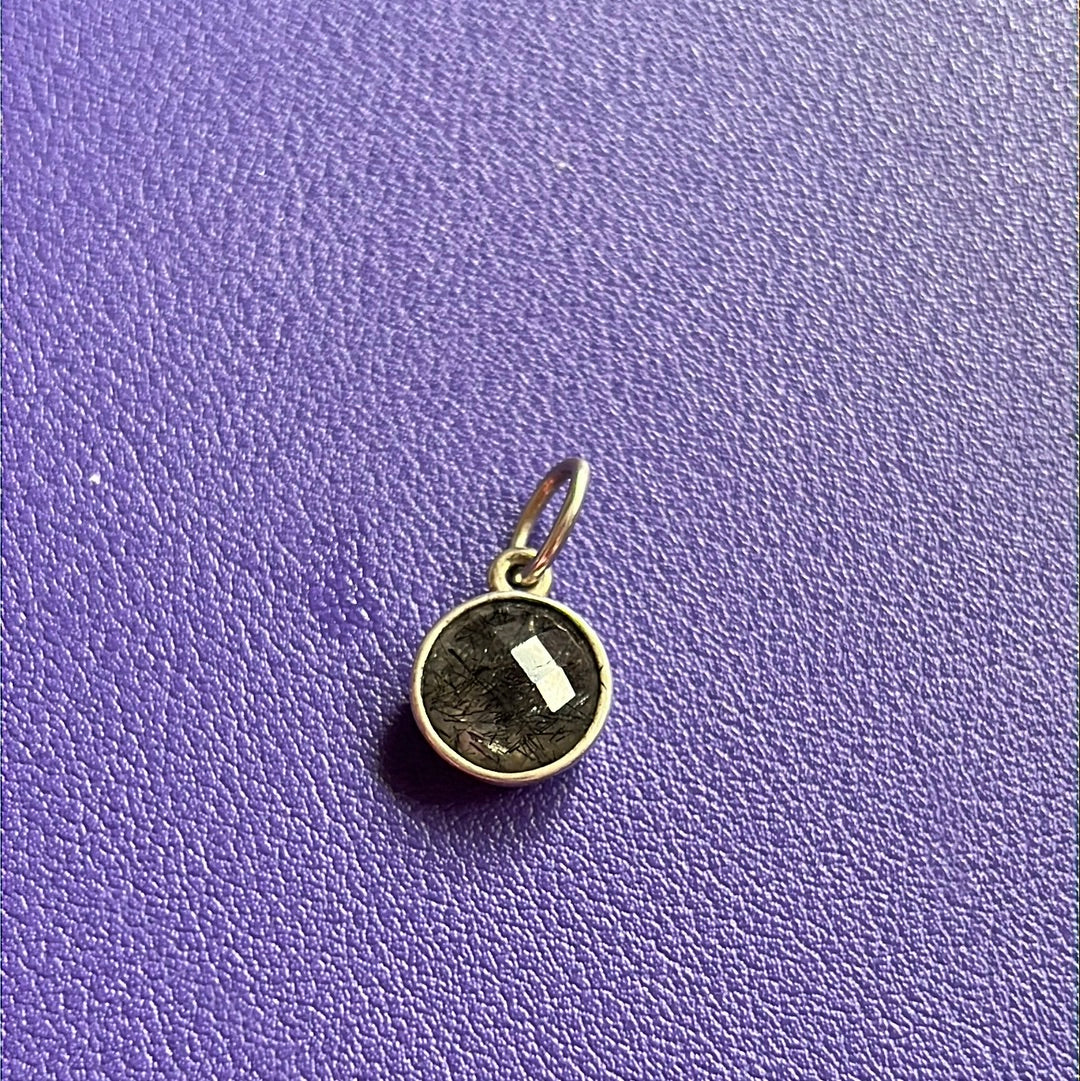 Genuine Pandora Retired Dark Enchantment Black Rutilite Charm Pendant