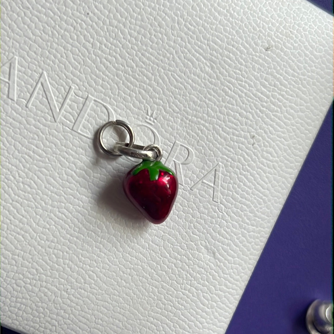 Genuine Links of London Enamel Strawberry Charm