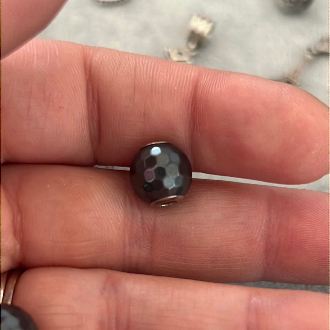 Genuine Thomas Sabo Karma Hematite Faceted Charm