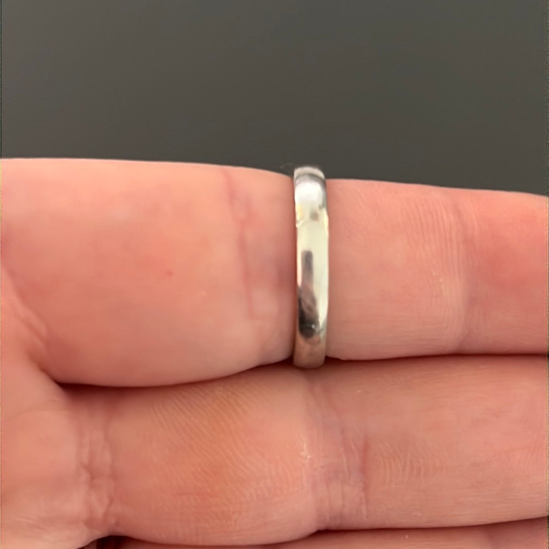 Sterling Silver CZ Bubble Circle Ring 53