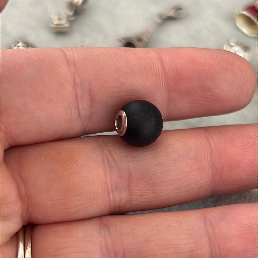 Genuine Thomas Sabo Karma Matte Black Obsidean Charm